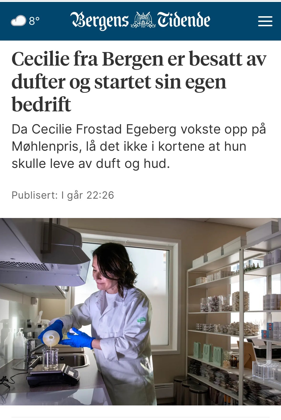 Artikkel i Bergens Tidende