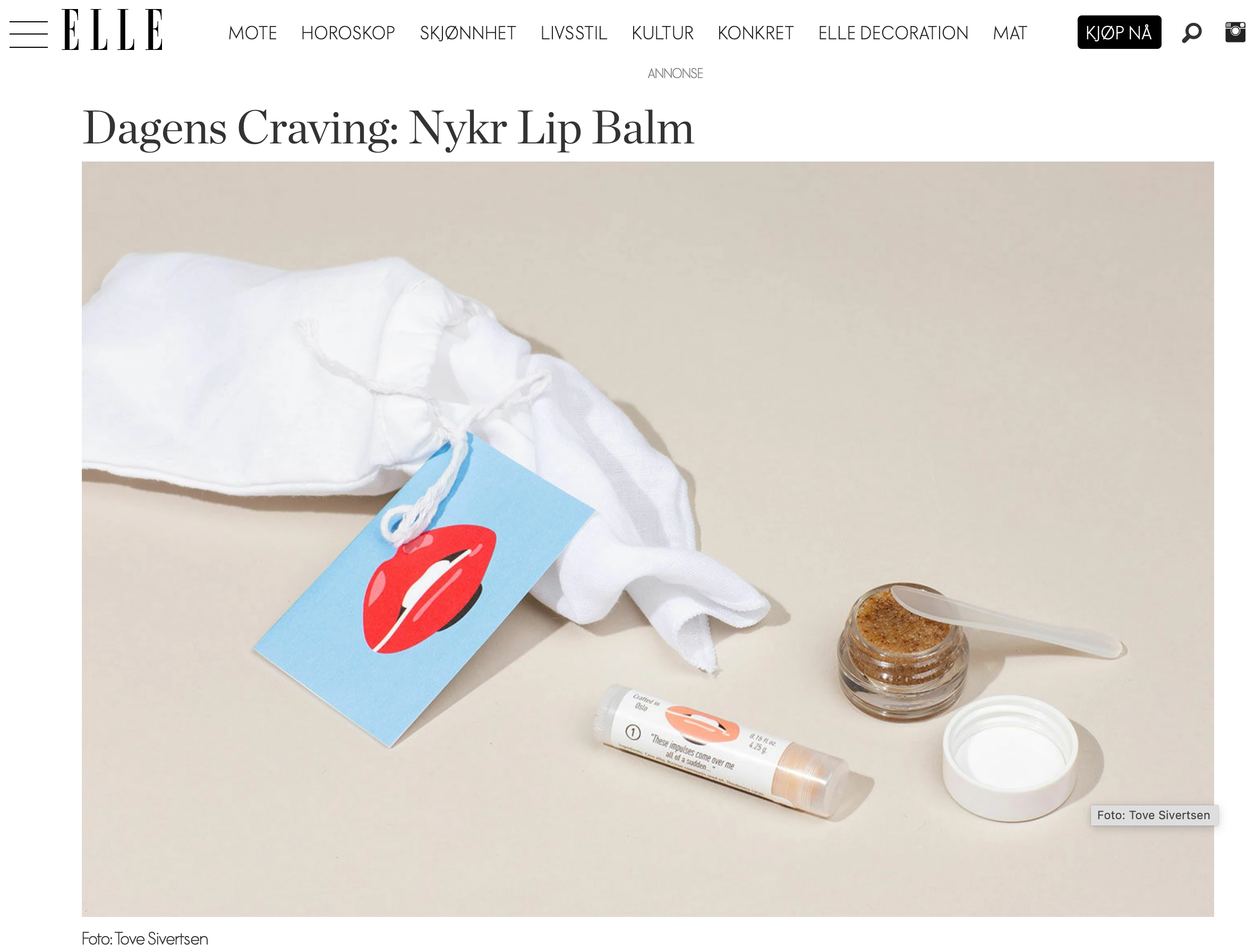 Nykr er 'Dagens Craving' i ELLE