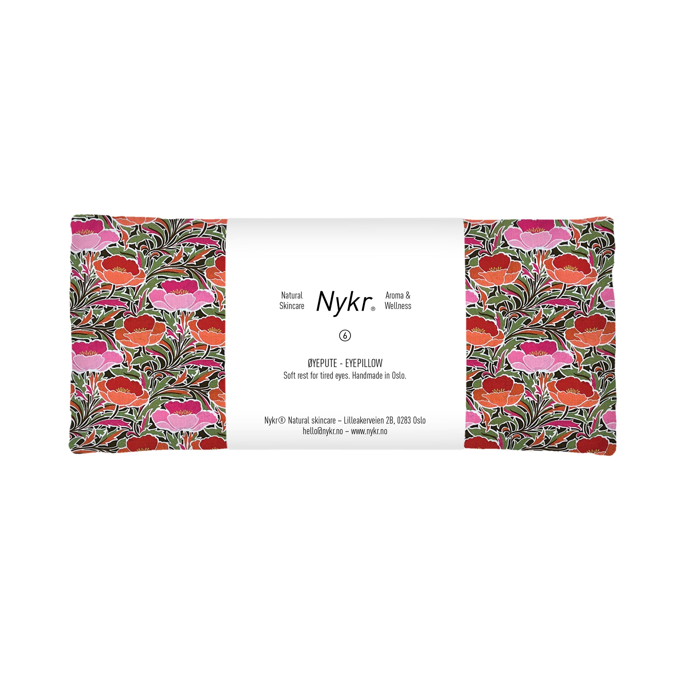 Eyepillow -Poppy Canopy (reds)