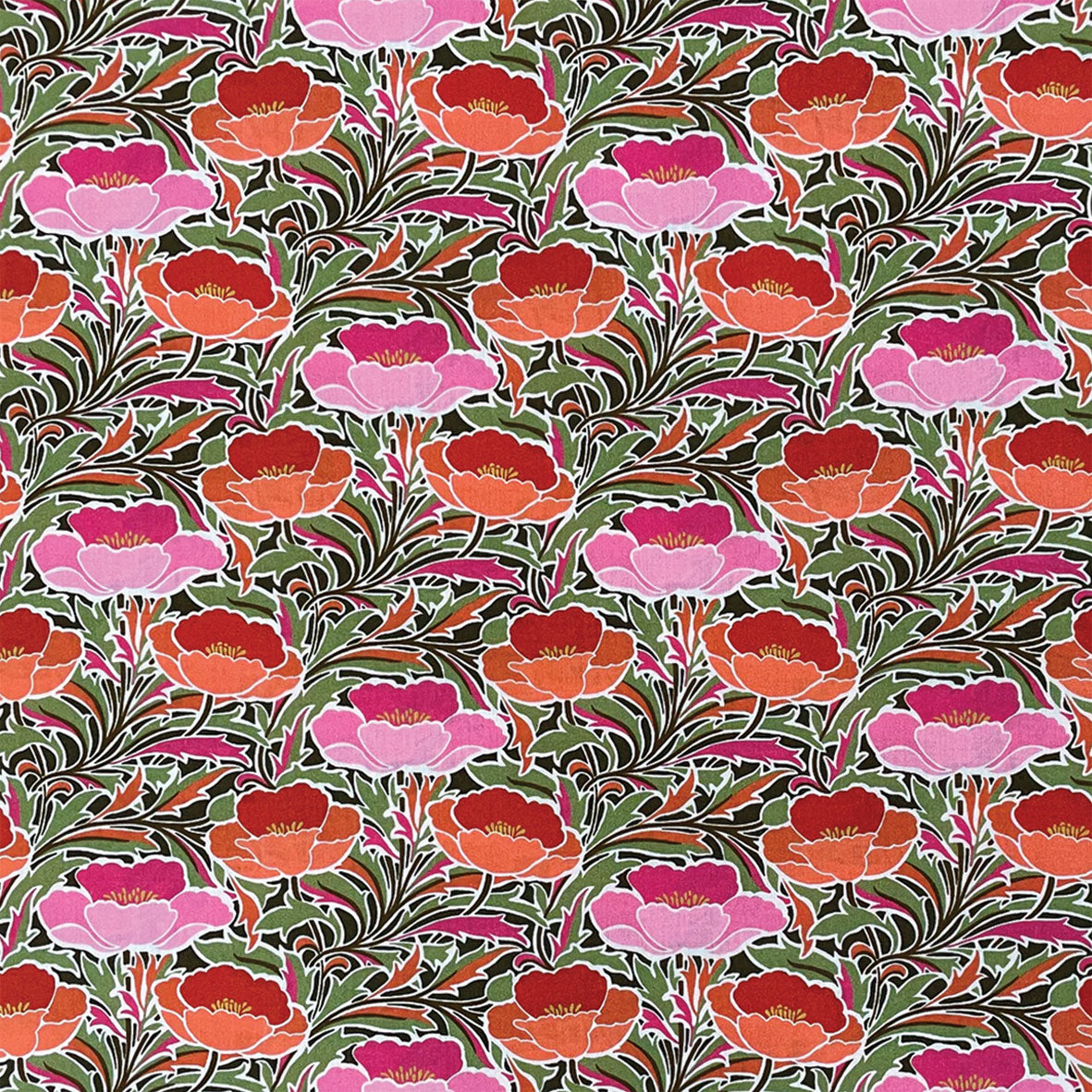 Eyepillow -Poppy Canopy (reds)