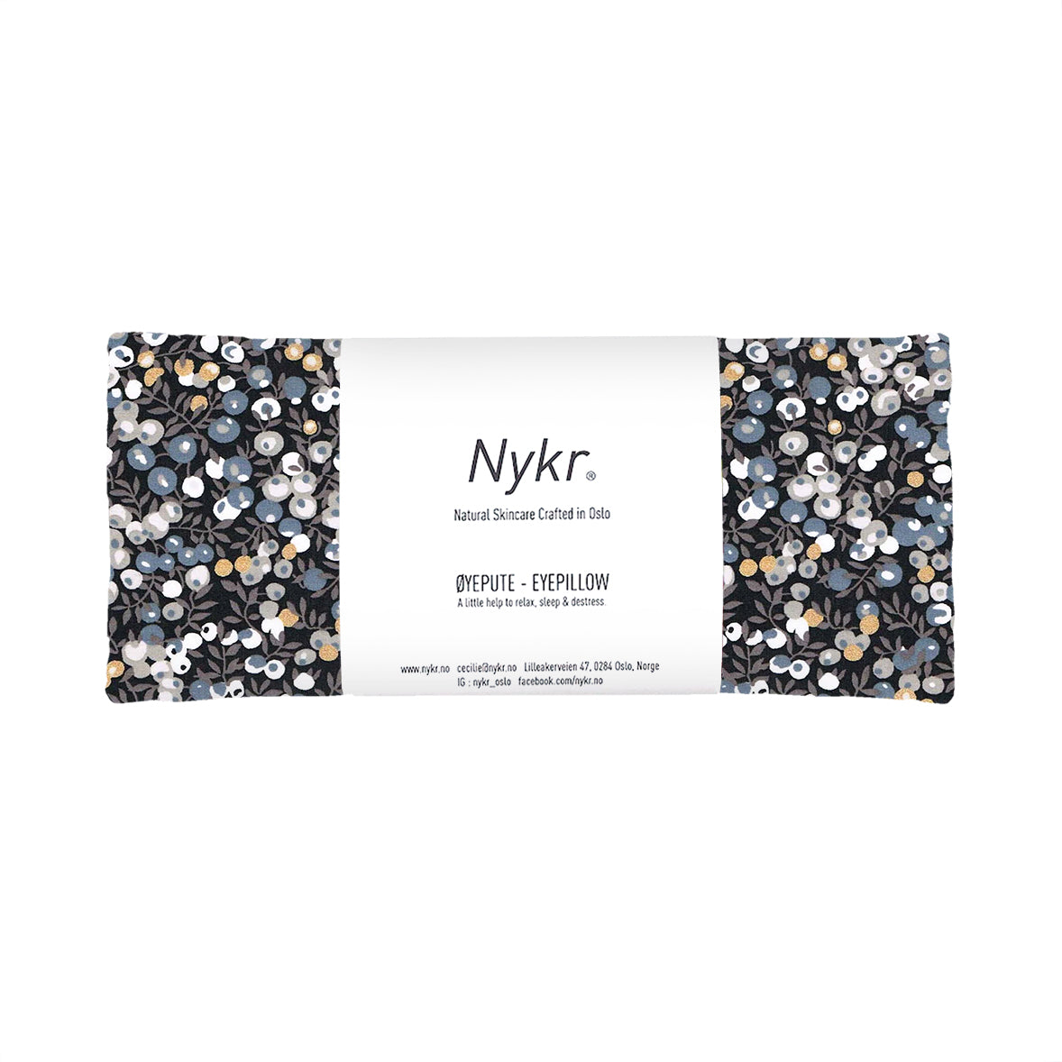 Eyepillow -Wiltshire (dark with gold metallics)