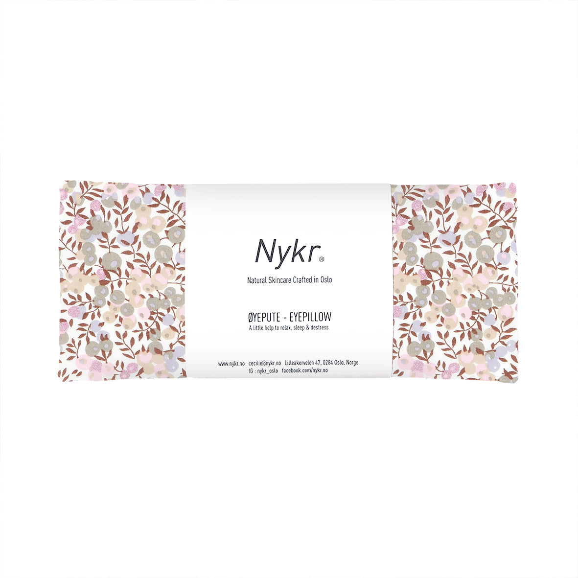 Eyepillow -Wiltshire (pink and metallic)