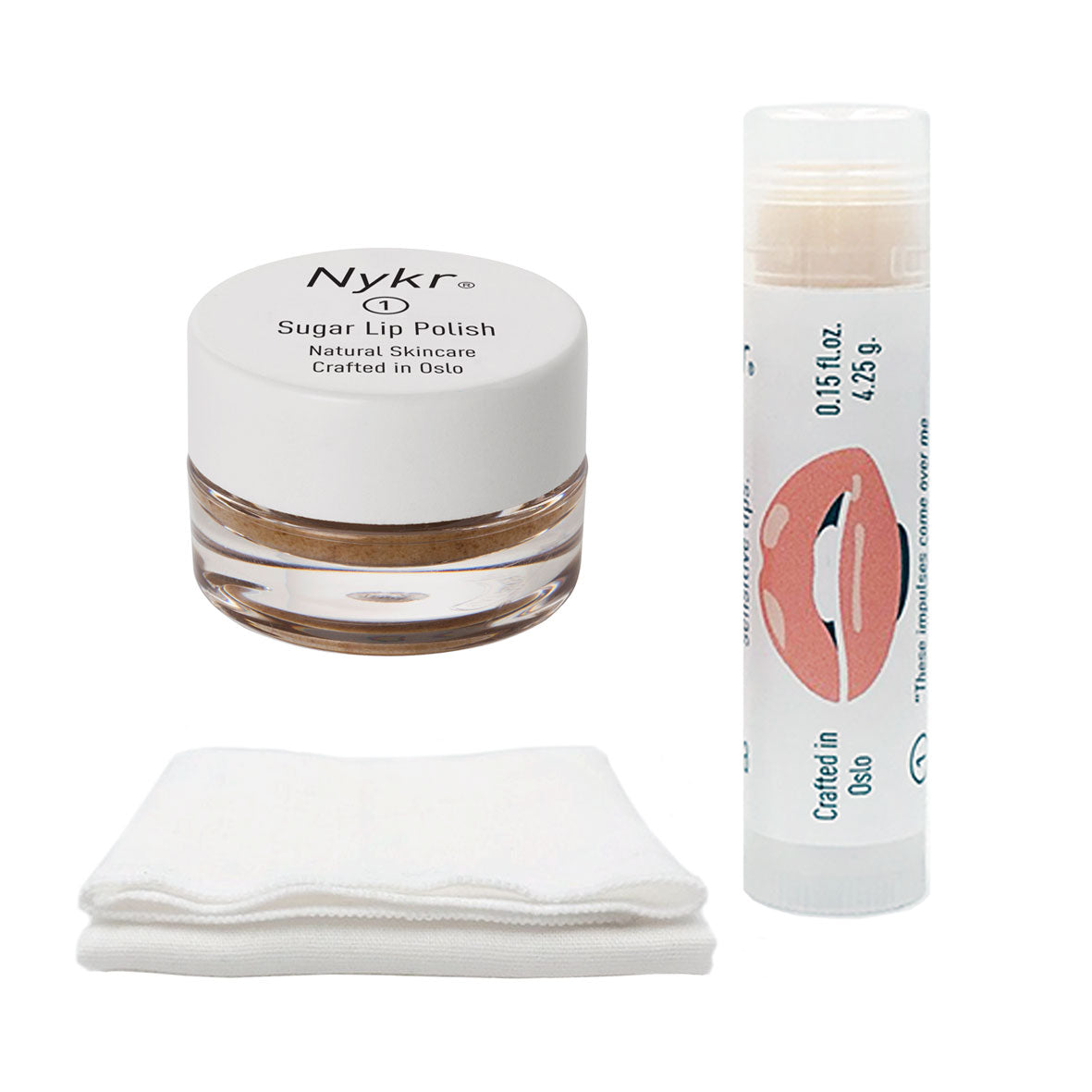 Nykr Lip Saving Kit Leppeskrubb og leppepomade